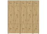 Möbelix , Eiche Artisan , Holzwerkstoff , 3 Fächer , 225x239.40x52.1 cm , Beimöbel erhältlich ,