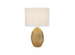 Möbelix , Goldfarben , Keramik , oval , 31 cm , Beleuchtung, Innenleuchten, Tischlampen, Tischlampen