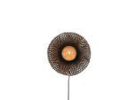 Good & Mojo , Naturfarben, Schwarz , 12x44x44 cm , LED-Leuchtmittel austauschbar , Beleuchtung, Innenleuchten, Wandleuchten, Wandleuchten
