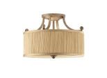 Elstead Lighting , Sandfarben , Metall, Glas, Textil , 26 cm , RoHS, Grüner Punkt , Beleuchtung, Innenleuchten, Deckenleuchten
