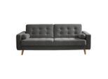 Mid.you , Graubraun , Textil , 222x86x90 cm , Wohnzimmer, Sofas & Couches, Schlafsofas, Schlafsofas