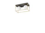 Ideal Lux , Messingfarben , Metall, Glas , 45.5x21.5x18.5 cm , Beleuchtung, Innenleuchten, Deckenleuchten