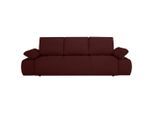 Mid.you , Rot , Textil , Füllung: Schaumstoffflocken , 255x89x109 cm , Made in Europe , Bettkasten erhältlich, Bettfunktion erhältlich , Wohnzimmer, Sofas & Couches, Schlafsofas, Schlafsofas