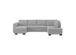 Luca Bessoni , Hellgrau , Textil , Uni , U-Form , 305x178 cm , Made in Europe , seitenverkehrt erhältlich , Wohnzimmer, Sofas & Couches, Wohnlandschaften, Wohnlandschaften U-Form