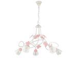 Möbelix , Weiß, Pink , Metall, Glas , 80 cm , Beleuchtung, Innenleuchten, Hängeleuchten, Kinderzimmer Hängeleuchten