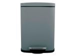 Spirella , Dunkelgrau , Metall , 12 l , 19.3x37.9x28 cm , Haushalt, Entsorgung, Abfalleimer, Treteimer