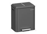 Möbelix , Grau , Metall, Kunststoff , 30 l , 41.7x49.4x33.2 cm , Küche, Küchenausstattung, Mülltrennsysteme