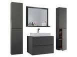 Badezimmer Lendas 5-tlg. ca. 127 cm Anthrazit