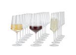 Leonardo Gläserset , Transparent , Glas , 18-teilig , Glas, Gläser-Sets