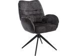 Esszimmerstuhl HOME AFFAIRE "Ronda", anthrazit, schwarz, anthrazit, B:64cm H:94cm T:69cm, Stühle, Esszimmerstuhl