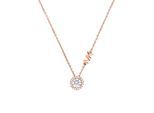 Kette mit Anhänger MICHAEL KORS "Schmuck Geschenk Silber 925 Halsschmuck PREMIUM", rosa (roségoldfarben, kristallweiß), Halsketten, Damen, Silber 925 (Sterlingsilber), L: 46, mit Zirkonia (synth.)