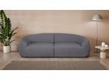 Big-Sofa "YANI, Designersofa, organische Form, Maße B/T/H: 240/64/81 cm", grau (dunkelgrau), B:240cm H:81cm T:100cm, 100% Polyester, LEGER HOME BY LENA GERCKE, Sofas, Big-Sofa, mit Wellenunterfederung, auch in Bouclé, passend zur Serie