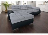 Ecksofa SIT & MORE "Ontario L-Form", grau (schwarz, hellgrau), B:280cm H:75cm T:183cm, Struktur (100% Polyester);Luxus-Microfaser ALTARA NUBUCK (100% Polyester);Luxus-Microfaser (100% Polyester), Sofas, Ecksofa, XXL, wahlweise mit Bettfunktion
