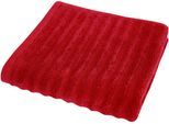 Handtuch DYCKHOFF "Wellenstreifen", rot, B:50cm L:100cm, Frottier, Obermaterial: 100% Baumwolle, Handtücher
