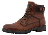 Winterboots MUSTANG SHOES "Marcas", Herren, Gr. 41, braun, Lederimitat, Basic, Schuhe Winterboots, Business Stiefel, Boots mit Warmfutter