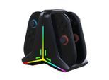 SNAKEBYTE Controller-Ladestation "Quad Charge S2 - Ladestation für Switch 2", schwarz, B:14cm H:15cm T:9cm, Ladegeräte, Controller-Ladestation