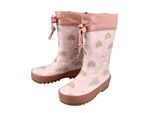 Gummistiefel MAXIMO, Mädchen, Gr. 24, ash rose, champignon, Obermaterial: 100% Gummi, Schuhe Gummistiefel, Allover-Print, leicht gefüttert, reflektierend