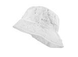 Sonnenhut MAXIMO, Mädchen, Gr. 51, weiß, Stoff, Obermaterial: 100% Baumwolle, Hüte, Fischerhut, Weiß, Schmetterlingsmotiv