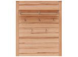 Linea Natura Garderobenpaneel, Buche, Holz, Holzwerkstoff, Kernbuche, massiv, 90x110x29 cm, Aufhängemöglichkeit, Kleiderstange, Garderobe, Garderobenpaneele, Garderobenpaneele