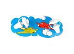 Möbelix , Blau, Gelb, Rot , Kunststoff, Holzwerkstoff , 44x16x19 cm , Beleuchtung, Innenleuchten, Wandleuchten, Kinderzimmer Wandleuchten