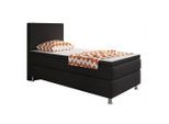 Mid.you , Schwarz , Textil , H3 , 7-Zonen , 90x200 cm , Oeko-Tex® Standard 100 , Matratze, gepolstertes Kopfteil, Federkernmatratze, Topper durchgehend, in verschiedenen Größen erhältlich, Kingsize , Kinder- & Jugendzimmer, Kinderbetten, Jugendbetten