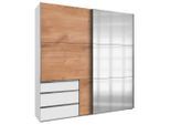 Mid.you , Weiß, Eichefarben , Holzwerkstoff , 2 Fächer , 3 Schublade(n) Schubladen , 200x216x65 cm , BQ - Bündnis für Qualität, Made in Germany, DIN EN ISO 9001 , umfangreiches Zubehör erhältlich, in verschiedenen Größen erhältlich, in verschiedenen Holzdekoren erhältlich ,