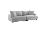 Luca Bessoni , Hellgrau , Textil , Füllung: Schaumstoffflocken , 261x124 cm , Stoffauswahl , Wohnzimmer, Sofas & Couches, Sofas, Big Sofas