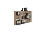 Mid.you , Sonoma Eiche , Holzwerkstoff , 6 Fächer , 172.6x113.6x33 cm , Made in Germany , erweiterbar, stehend, in verschiedenen Größen erhältlich , Büromöbel, Aktenschränke & Aktenregale, Aktenregale