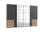 Mid.you , Graphitfarben, Eichefarben , Holzwerkstoff , 6 Fächer , 6 Schublade(n) Schubladen , 350x236x65 cm , BQ - Bündnis für Qualität, Made in Germany, DIN EN ISO 9001 , umfangreiches Zubehör erhältlich, in verschiedenen Größen erhältlich, in verschiedenen Holzdekoren erhältlich ,