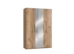 Mid.you , Eichefarben , Holzwerkstoff , 2 Fächer , 150x216x58 cm , BQ - Bündnis für Qualität, Made in Germany, DIN EN ISO 9001 , umfangreiches Zubehör erhältlich, in verschiedenen Größen erhältlich, in verschiedenen Holzdekoren erhältlich, Schrankfront mit Spiegel , Schlafzimmer, Kleiderschränke, Drehtürenschränke