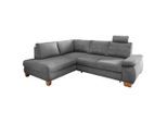 Livetastic , Grau , Textil , 261x206 cm , Armteil rechts, Liegefunktion, Rücken echt , Wohnzimmer, Sofas & Couches, Schlafsofas, Schlafsofas