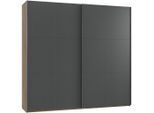 Mid.you , Graphitfarben, Eichefarben , Holzwerkstoff , 6 Fächer , 250x236x65 cm , BQ - Bündnis für Qualität, Made in Germany, DIN EN ISO 9001 , umfangreiches Zubehör erhältlich, in verschiedenen Größen erhältlich, in verschiedenen Holzdekoren erhältlich ,