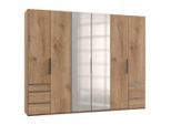 Mid.you , Eichefarben , Holzwerkstoff , 6 Fächer , 6 Schublade(n) Schubladen , 300x236x58 cm , BQ - Bündnis für Qualität, Made in Germany, DIN EN ISO 9001 , umfangreiches Zubehör erhältlich, in verschiedenen Größen erhältlich, in verschiedenen Holzdekoren erhältlich , Schlafzimmer, Kleiderschränke, Drehtürenschränke