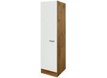 FlexWell , Eichefarben, Magnolie , Holzwerkstoff , 3 Fächer , 50x200x57 cm , Made in Germany , individuell planbar , Küche, Küchenblöcke, Küchenschränke, Apothekerschränke