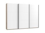 Mid.you , Weiß, Eichefarben , Holzwerkstoff , 3 Fächer , 300x216x65 cm , BQ - Bündnis für Qualität, Made in Germany, DIN EN ISO 9001 , umfangreiches Zubehör erhältlich, in verschiedenen Größen erhältlich, in verschiedenen Holzdekoren erhältlich , Schlafzimmer, Kleiderschränke, Schwebetürenschränke