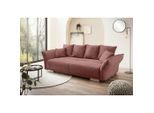 Livetastic , Koralle , Textil , Füllung: Schaumstoff , 242x71x90 cm , Made in EU , Rücken echt , Wohnzimmer, Sofas & Couches, Sofas, Big Sofas