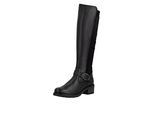 Stiefel REMONTE, Damen, Gr. 38, Normalschaft, schwarz, Leder, Textil, Schuhe Stiefel, Langschaftstiefel, Stretch-Stiefel, Blockabsatz, Innenreißverschluss