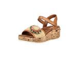 Keilsandalette ARA "Ara Sandalen Glattleder", Damen, Gr. 40, braun, Glattleder, Schuhe