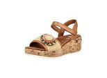 Keilsandalette ARA "Ara Sandalen Glattleder", Damen, Gr. 42, braun, Glattleder, Schuhe