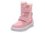 Winterstiefel SUPERFIT "FLAVIA, WMS: mittel", Damen, Gr. 32, rosa, Leder, Polyester, Veloursleder, Schuhe Winterstiefel, Stiefel mit wasserdichtem GORE TEX, Größenschablone zum Download