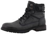 Winterboots MUSTANG SHOES "Marcas", Herren, Gr. 41, dunkelgrau, Lederimitat, Basic, Schuhe Winterboots, Business Stiefel, Boots mit Warmfutter
