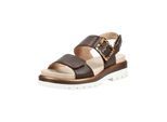 Riemchensandale ARA "Ara Sandalen Leder", Damen, Gr. 42, braun (mocca), Leder, Schuhe Riemchensandale