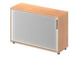 Schäfer Shop Genius Querrollladenschrank TETRIS WOOD, 2 OH, B 1200 mm, Höhe inkl. Gleiter, Buche-Dekor
