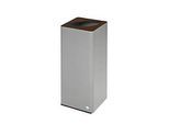 VAR Wertstoffsammelgerät WSG Quadro 79, 70 Liter, silber beschichtet, braun RAL 8014