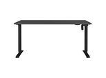 Schreibtisch Monaco, elektrisch höhenverstellbar, Rechteck, T-Fuss, Memorybedienpanel, B 1600 x T 800 x H 720-1190 mm, graphit/schwarz