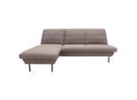 Looks by W.Joop , Braun, Beige , Textil , Uni , Ottomane links, nicht einzeln stellbar, L-Form , 214x168 cm , Made in EU, FSC MIX , Stoffauswahl, seitenverkehrt erhältlich, Hocker erhältlich, Rücken echt , Wohnzimmer, Sofas & Couches, Wohnlandschaften, Ecksofas
