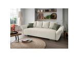 Livetastic , Beige , Textil , Füllung: Schaumstoff , 242x71x90 cm , Made in EU , Rücken echt , Wohnzimmer, Sofas & Couches, Sofas, Big Sofas