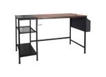 Mid.you , Braun, Schwarz , Metall , rechteckig , 60x76x120 cm , Stauraum, Regal , Büromöbel, Schreibtische, Schreibtische