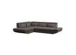 Luca Bessoni , Dunkelbraun , Textil , Ottomane links, L-Form , 311x233 cm , Stoffauswahl, seitenverkehrt erhältlich , Wohnzimmer, Sofas & Couches, Wohnlandschaften, Ecksofas