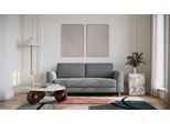 BRUNO Schlafsofa 160cm in Dunkelgrau | Klassik | stabiles Massivholz & Boxspringkomfort